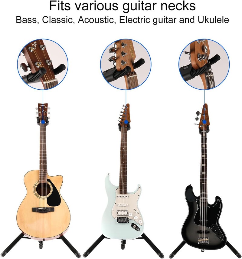 GHOSTFIRE AutoGrip Guitar Stand Foldable Guitar Display Rack Fit Electric Guitar/Bass/Acoustic (GBS-8) - Image 4